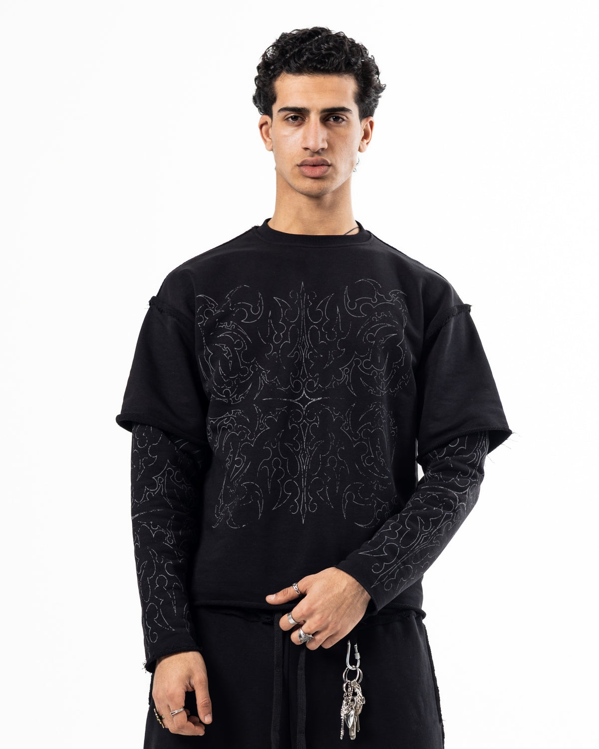 Black phantom crewneck