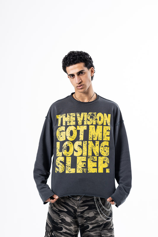 SHIELD “Vision” Raw-Edge Crewneck