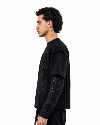 Black phantom crewneck