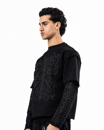 Black phantom crewneck
